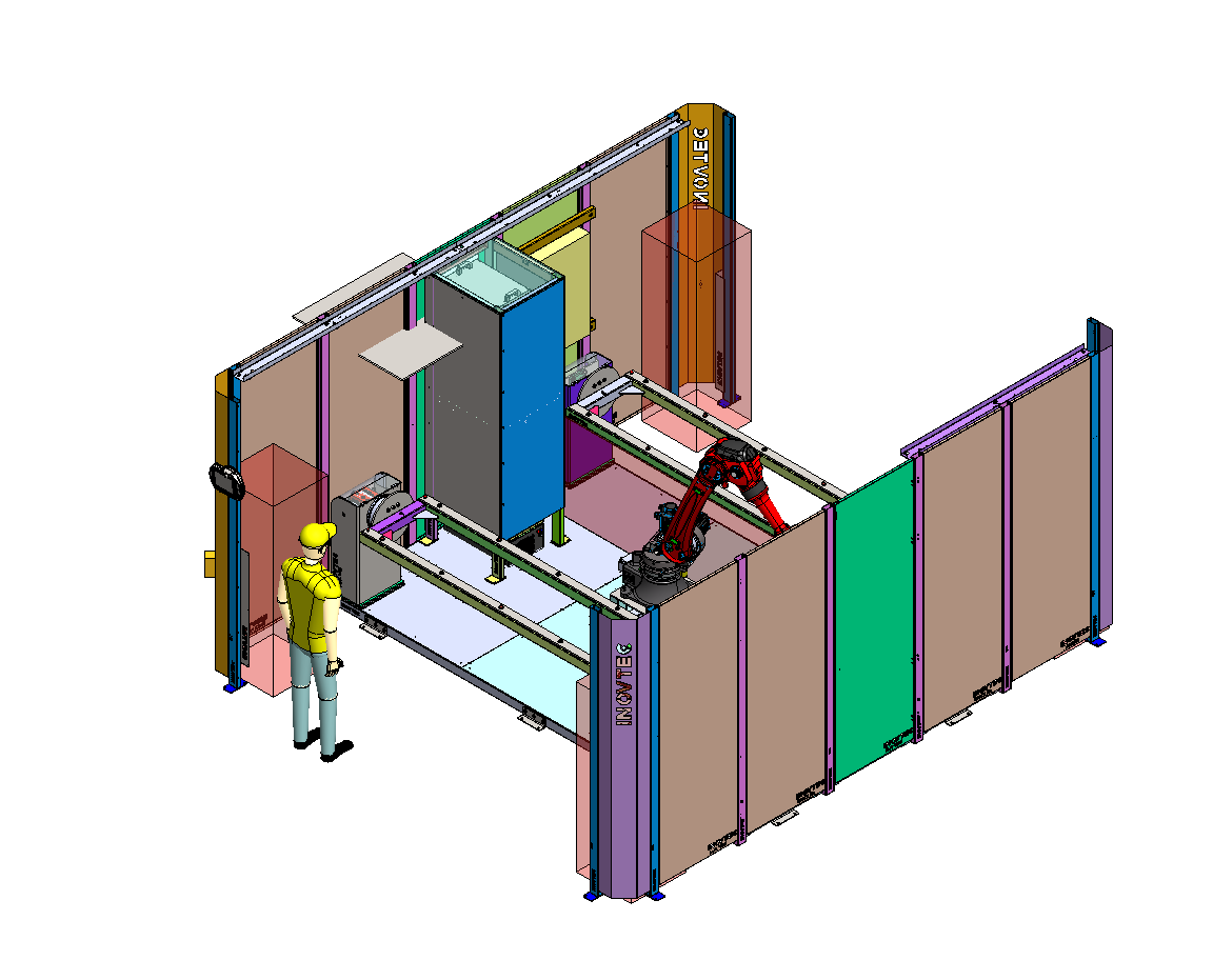 Projeto da célula robotizada Dual Turn para solda